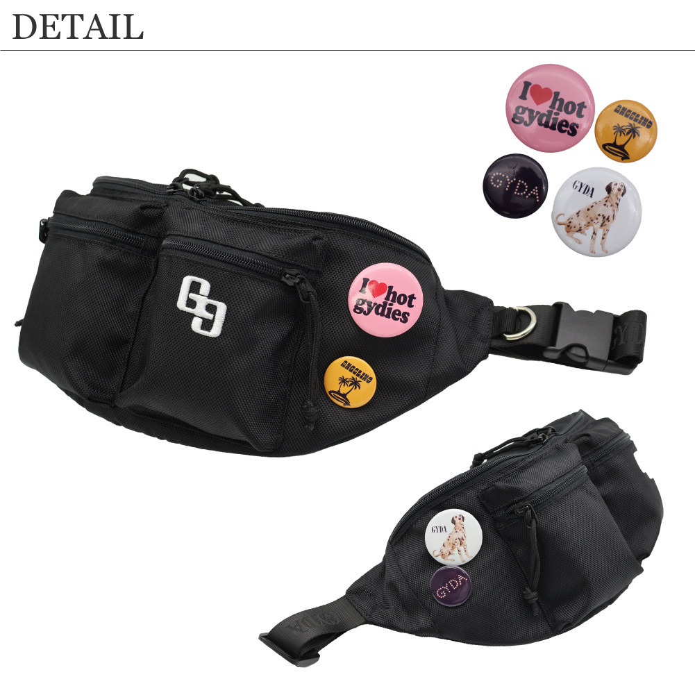 新品未使用　GYDA/ジェイダ ノベルティー 人気ボアバック ブラック GYDA（ジェイダ） 【予約】 ボディバッグ 可愛いバッジ付き レディース