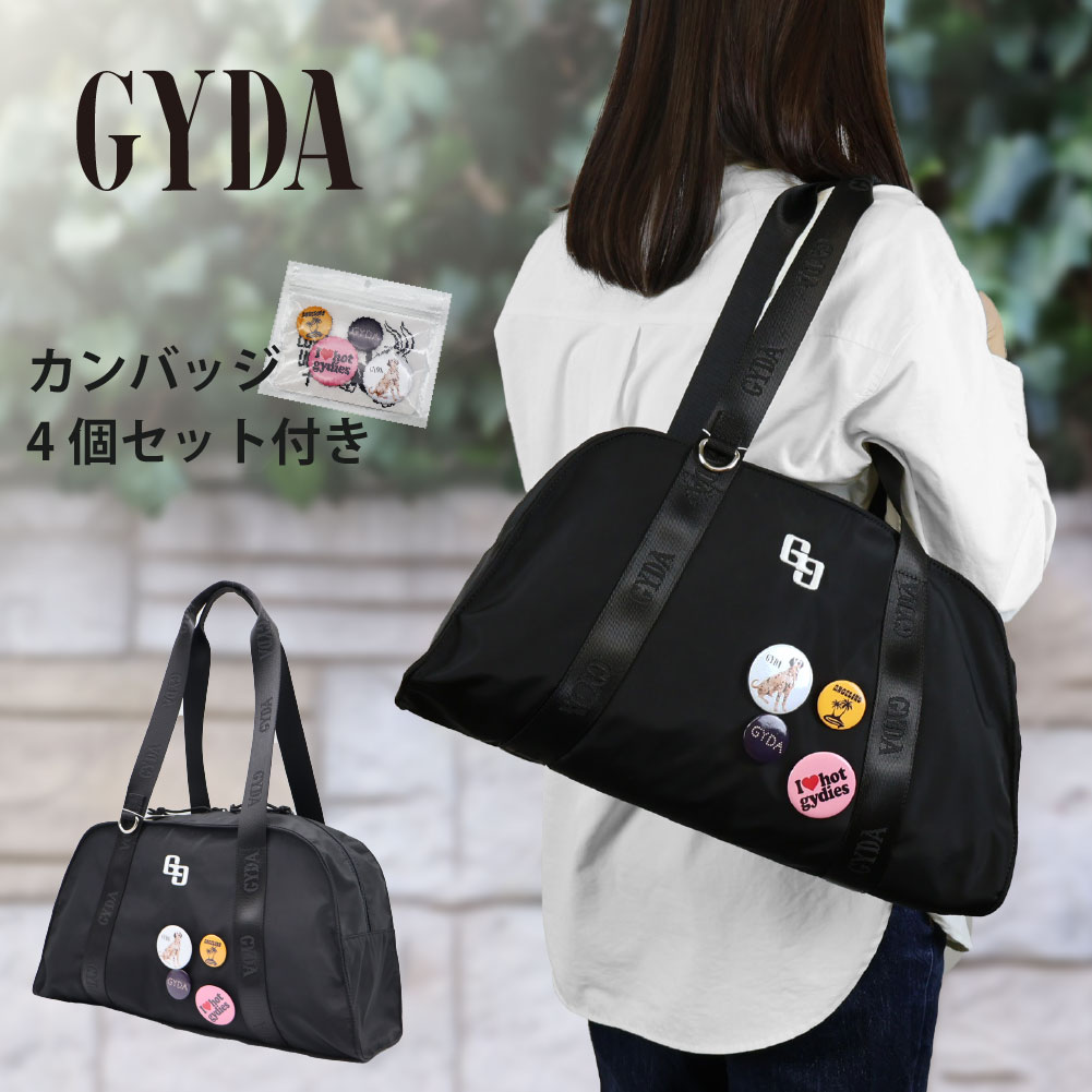 GYDA（ジェイダ） ボストンバッグ 可愛いバッジ付き レディース