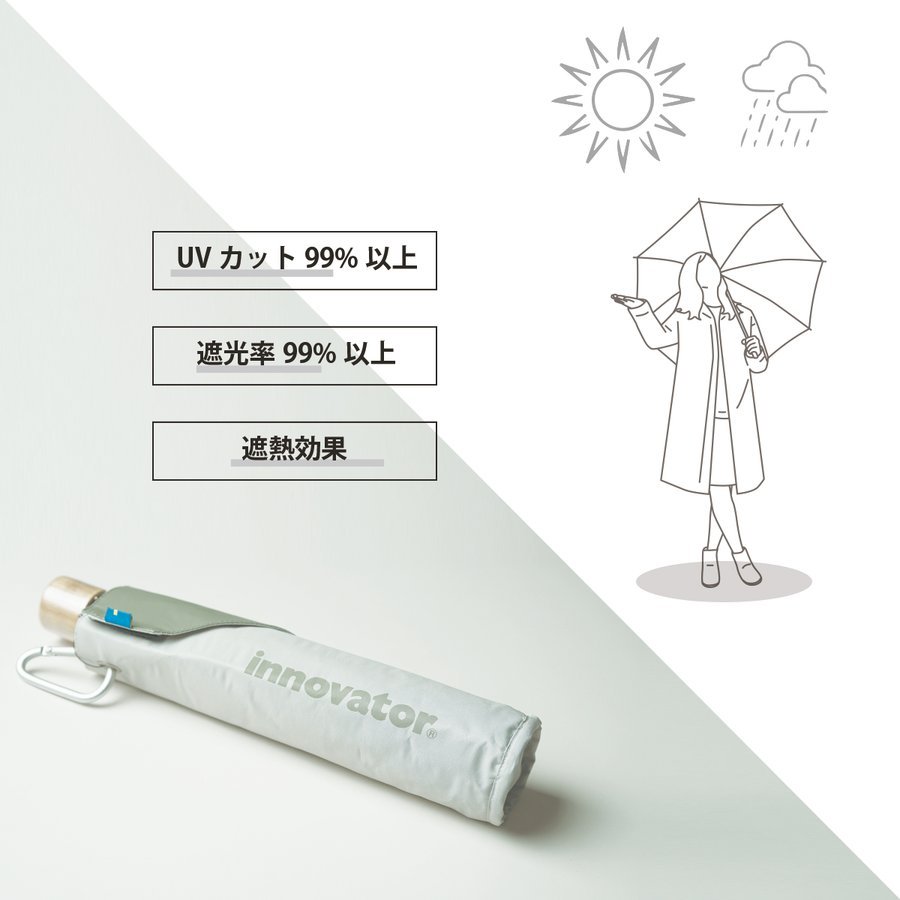 イノベーター innovator 折りたたみ傘 60cm ワイド 晴雨兼用 雨傘 日傘 UVカット 遮光 遮熱 撥水加工 北欧 おしゃれ 雨の日 携帯  梅雨対策 MORITACo. ONLINE STORE