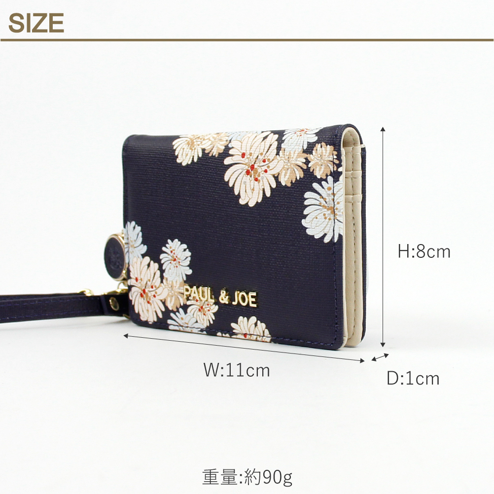 PAUL  JOE ACCESSOIRES ポールアンドジョー 花柄 パスケース 定期入れ かわいい リール付き ブランド レディース 名刺入れ 2面パスケース  pja-w734 | MORITACo. ONLINE STORE