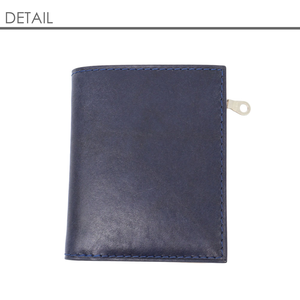 BAGGY PORT（バギーポート） 二つ折り財布 藍染めレザー 本革