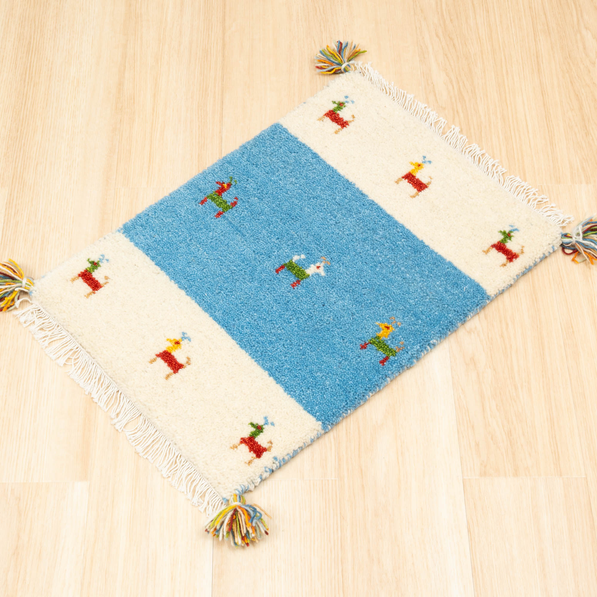 ラグ ギャッベ 40x60cm 高級手結び 秋 冬 快適 ウール ハンドノット GABBEH 座布団 チェアパッド おしゃれ オールシーズン 調湿機能 絨毯 柔らかい 暖かい | EーBLIND | 12
