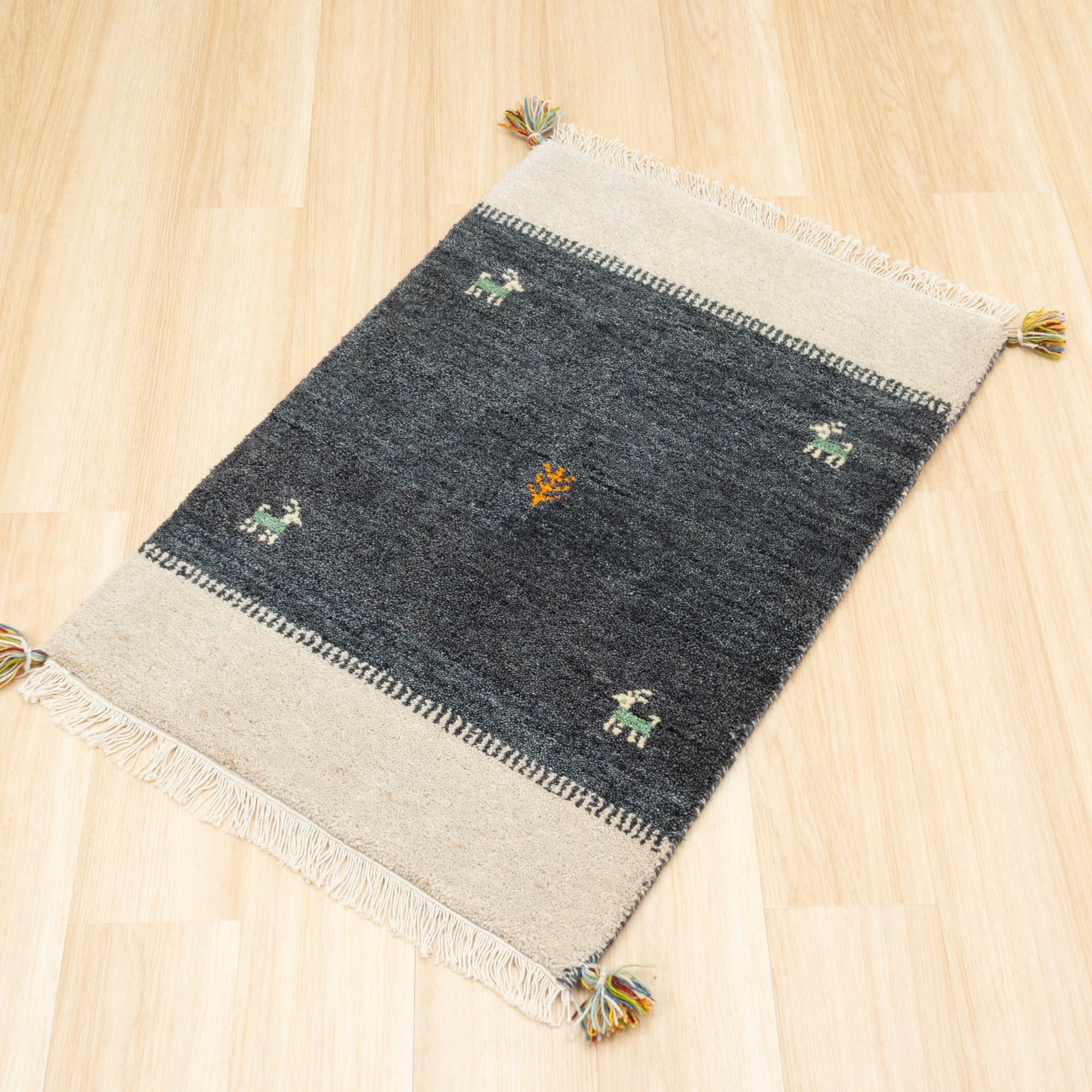 ラグ ギャッベ 60x90 高級手結び 秋 冬 快適 ウール ハンドノット GABBEH 座布団 チェアパッド おしゃれ オールシーズン 調湿機能 絨毯 柔らかい 暖かい | EーBLIND | 10