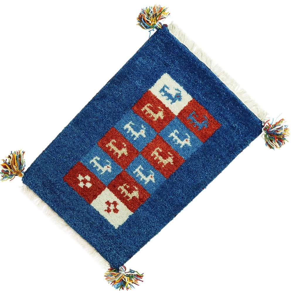 ラグ ギャッベ 40x60cm 高級手結び 秋 冬 快適 ウール ハンドノット GABBEH 座布団 チェアパッド おしゃれ オールシーズン 調湿機能 絨毯 柔らかい 暖かい | EーBLIND | 08