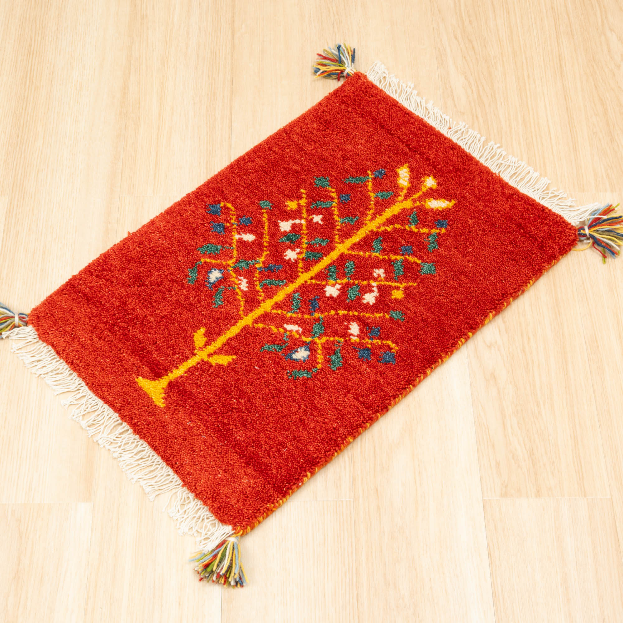 ラグ ギャッベ 40x60cm 高級手結び 秋 冬 快適 ウール ハンドノット GABBEH 座布団 チェアパッド おしゃれ オールシーズン 調湿機能 絨毯 柔らかい 暖かい | EーBLIND | 15