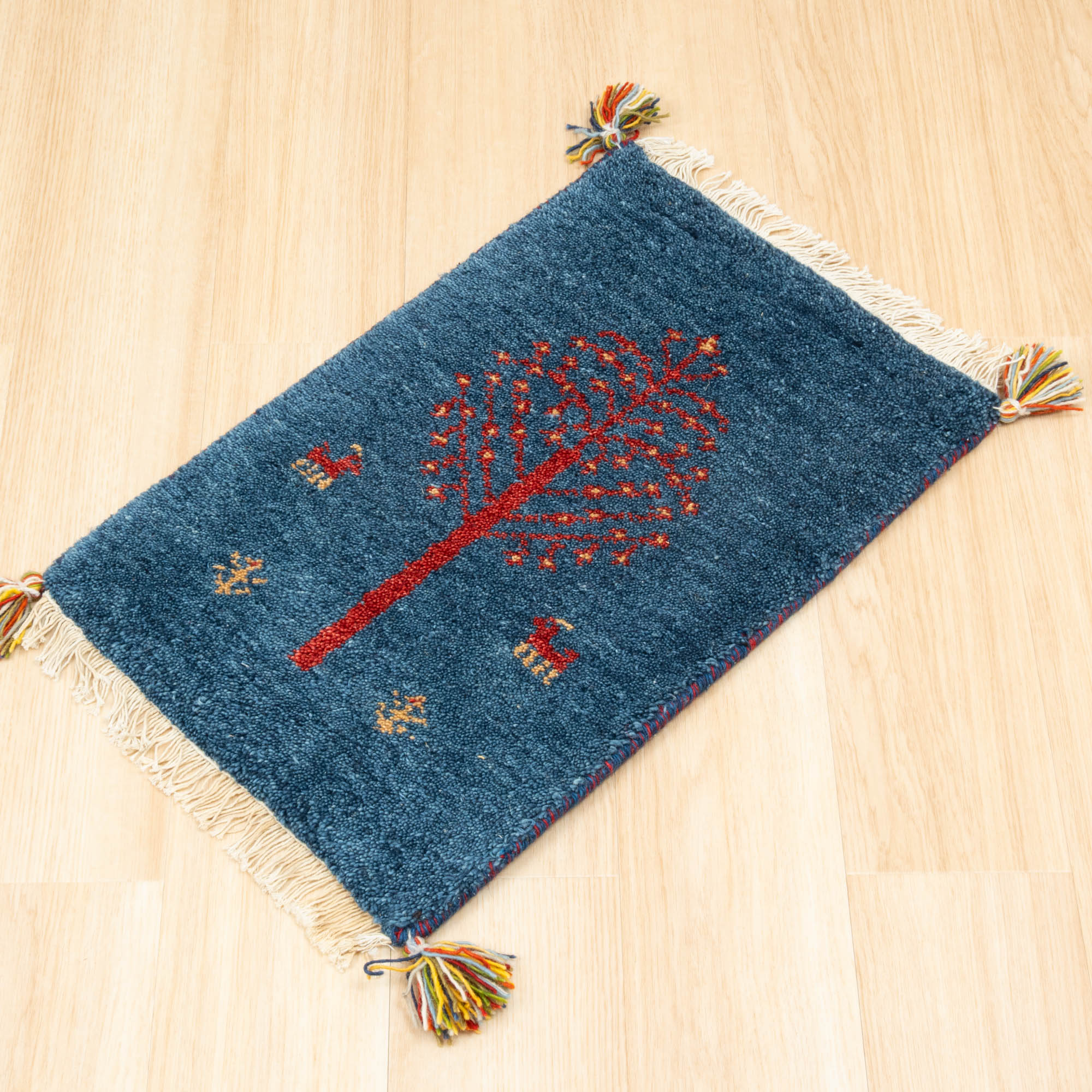 EーBLIND（イージーブラインド） ラグ ギャッベ 40x60cm 高級手結び 秋