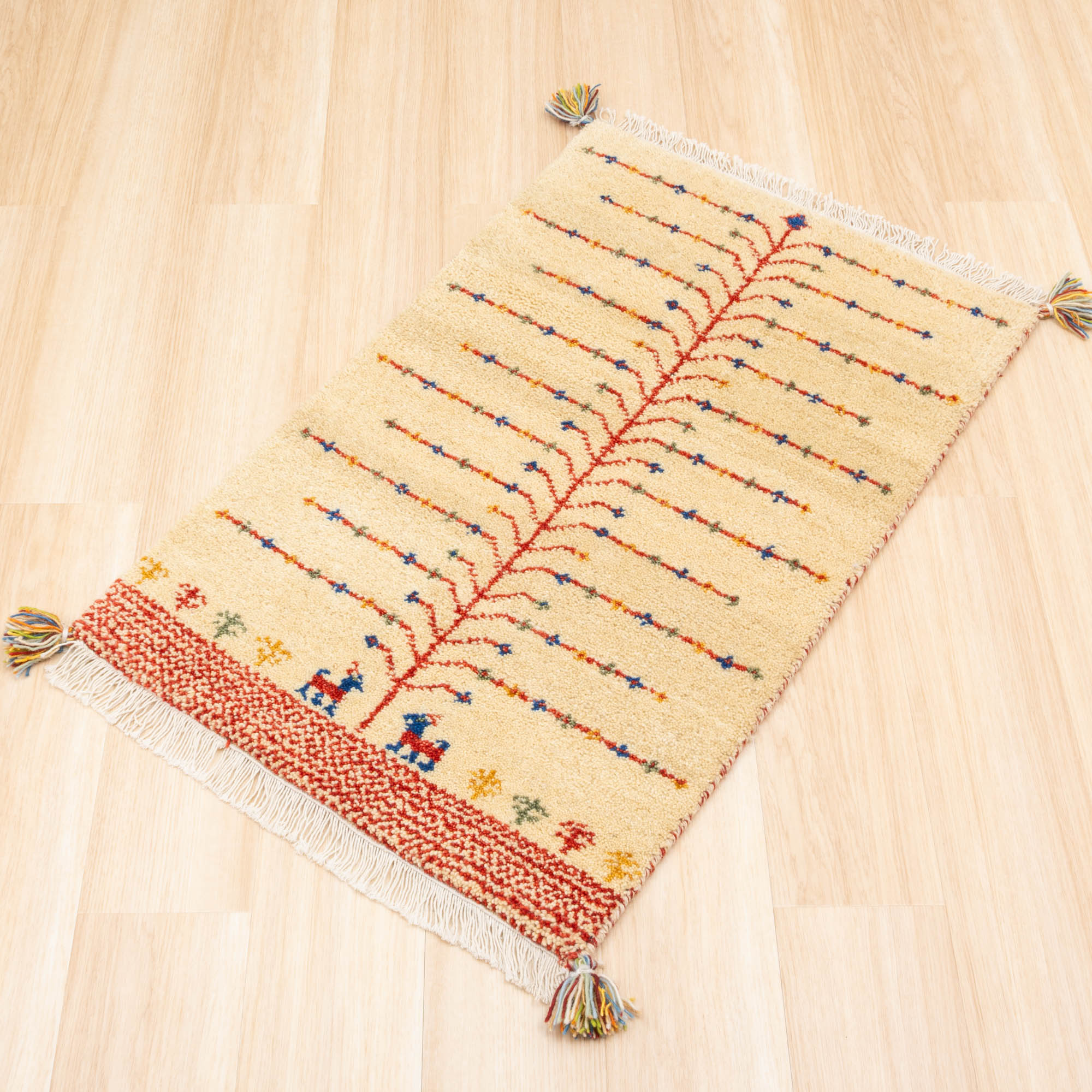 ラグ ギャッベ 60x90 高級手結び 秋 冬 快適 ウール ハンドノット GABBEH 座布団 チェアパッド おしゃれ オールシーズン 調湿機能 絨毯 柔らかい 暖かい | EーBLIND | 07