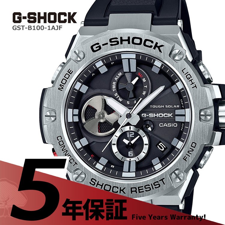 未使用 ジーショック G-SHOCK G-STEEL GST-B100-1AJF Amazon.com: Casio G-Shock G-Steel GST-B100-1AJF Japan Import