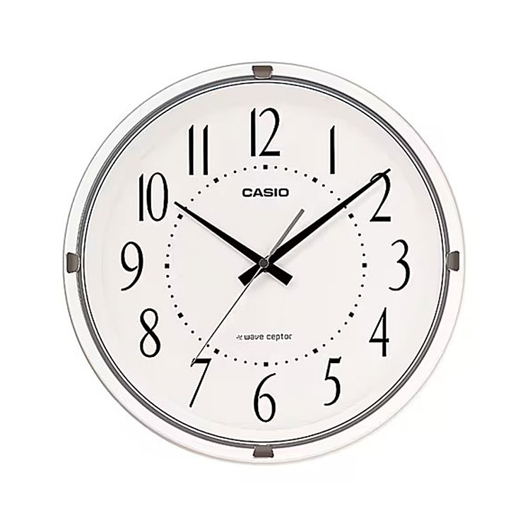 CASIO（カシオ） 電波掛け時計 電波時計 掛時計 白 ホワイト シンプル
