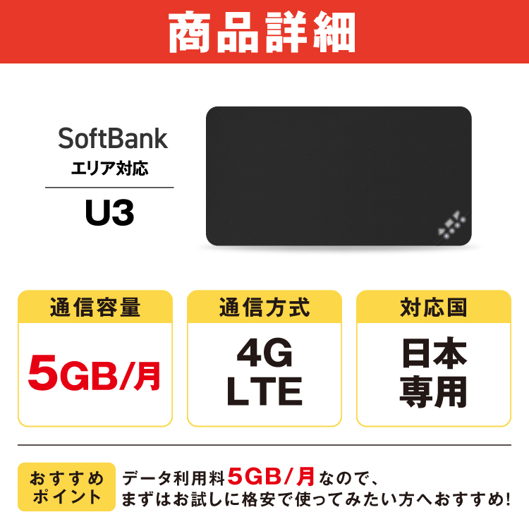 SoftBank SELECTION wifi レンタル 月間5GB 90日プラン 3ヵ月