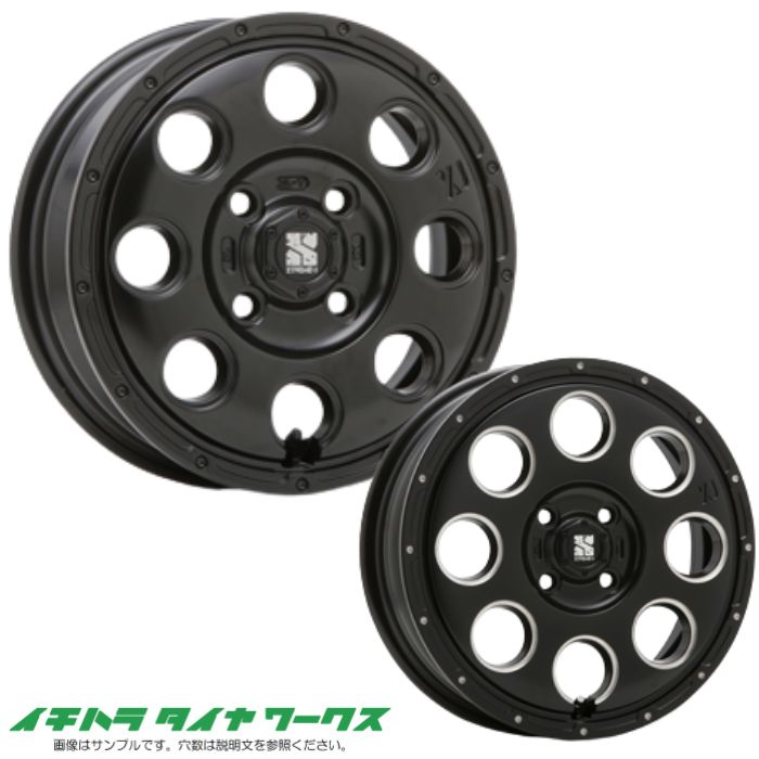 [新品ホイール 1本(交換 補修用) ]MLJ XTREME-J KK03 14インチ 4.5J 4H-100 サテンブラックミルド 法人宛て送料無料