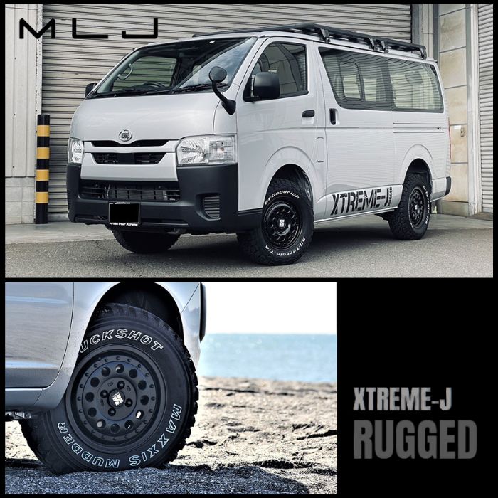 200系 ハイエース用 MLJ XTREME-J ラギッド 16インチ グッドイヤー ナスカープラス 215/65R16 109/107 タイヤ ホイール 4本SETの画像