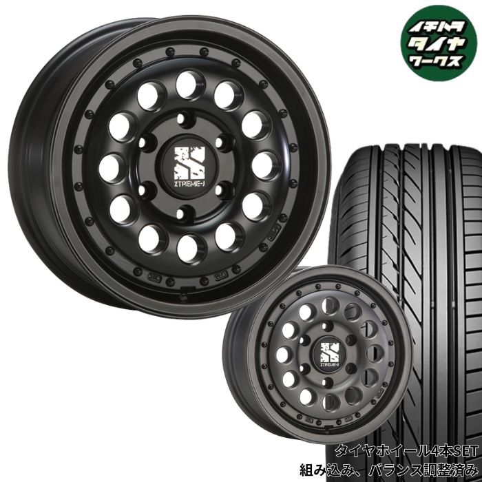 200系 ハイエース用 MLJ XTREME-J ラギッド 16インチ グッドイヤー ナスカープラス 215/65R16 109/107 タイヤ ホイール 4本SET
