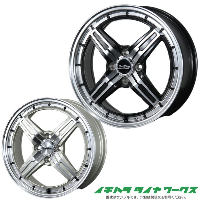 【新品ホイール 4本セット商品】ブレスト ビートステージ FS-C 12インチ 4J 4H-100 シャンパンゴールドPO 法人宛て送料無料