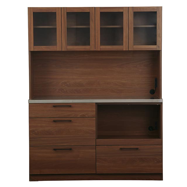 関家具 正規代理店 食器棚 オープンボード 幅140cm カップボード キッチンボード キッチン収納 棚 おしゃれ 電子レンジ nora. リンツ | NORA | 01