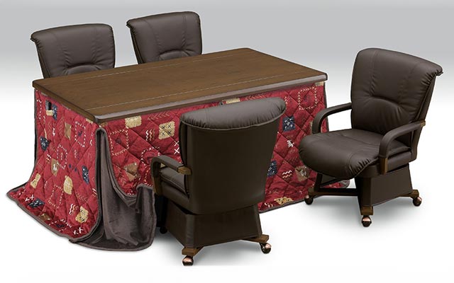 新春SALE！ こたつ ６点セット 150cm幅 テーブル イスセット コタツ 長方形 ダイニングこたつ 布団セット 選べる布団 ダイニングテーブル ハイコタツ 【VQ1663413229】(58420円)