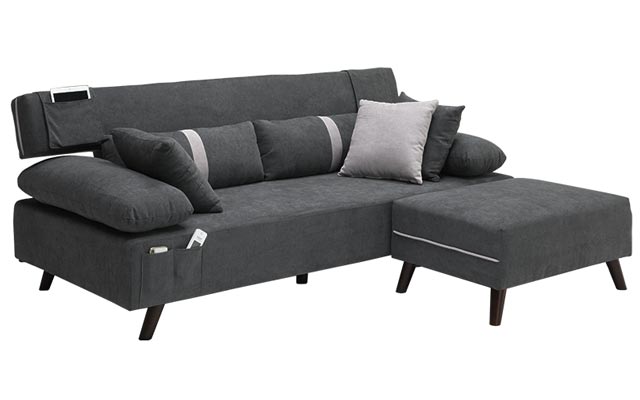 ソファ ソファー ソファベッド ソファーベッドカウチソファ スツール クッション ツートン ポケット付き 2人掛け 3人掛け リクライニング | eーcasa | 01