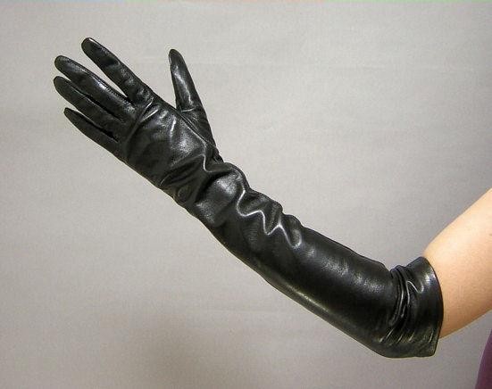 本革シンプル リアルレザー ロンググローブ 手袋 シープレザー