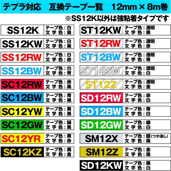 TEPRA PRO キングジム テプラ PRO用 互換テープカートリッジ 幅