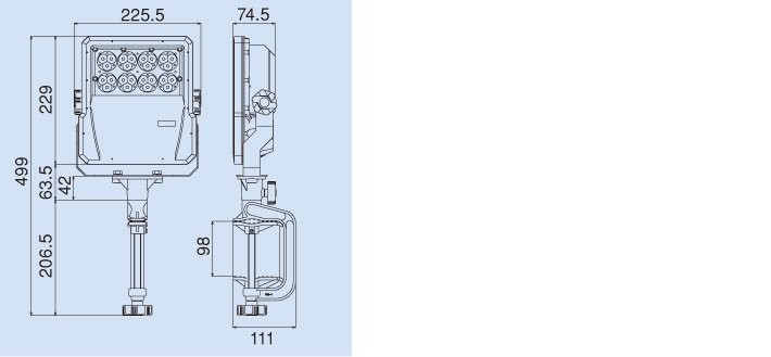LEV-605 ハタヤリミテッド 60W LED投光器 屋外用 5m バイス型