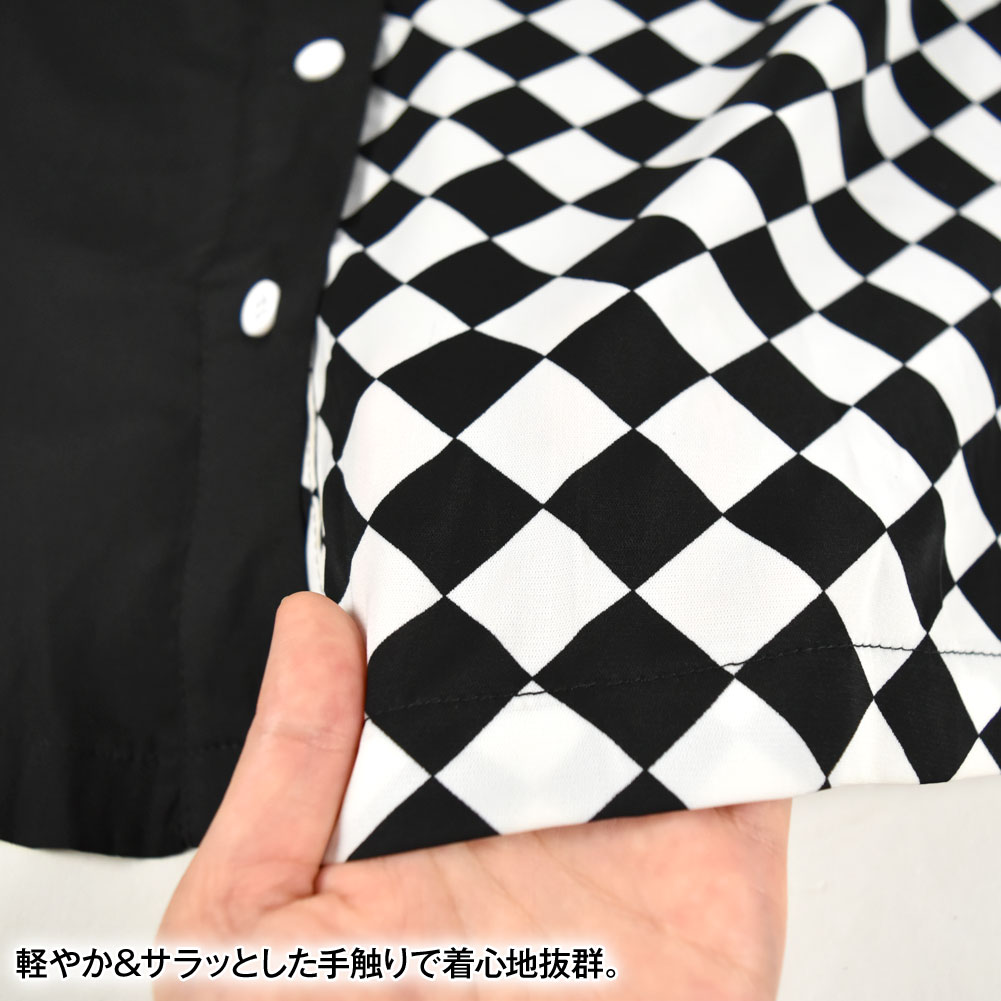 新品d.i.a. ダイヤ紋章柄金ボタンストライプ柄長袖シャツ