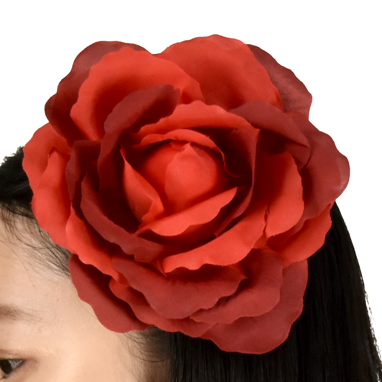 フラダンス衣装 ヘアクリップ 髪飾り フラダンス 薔薇 大きい