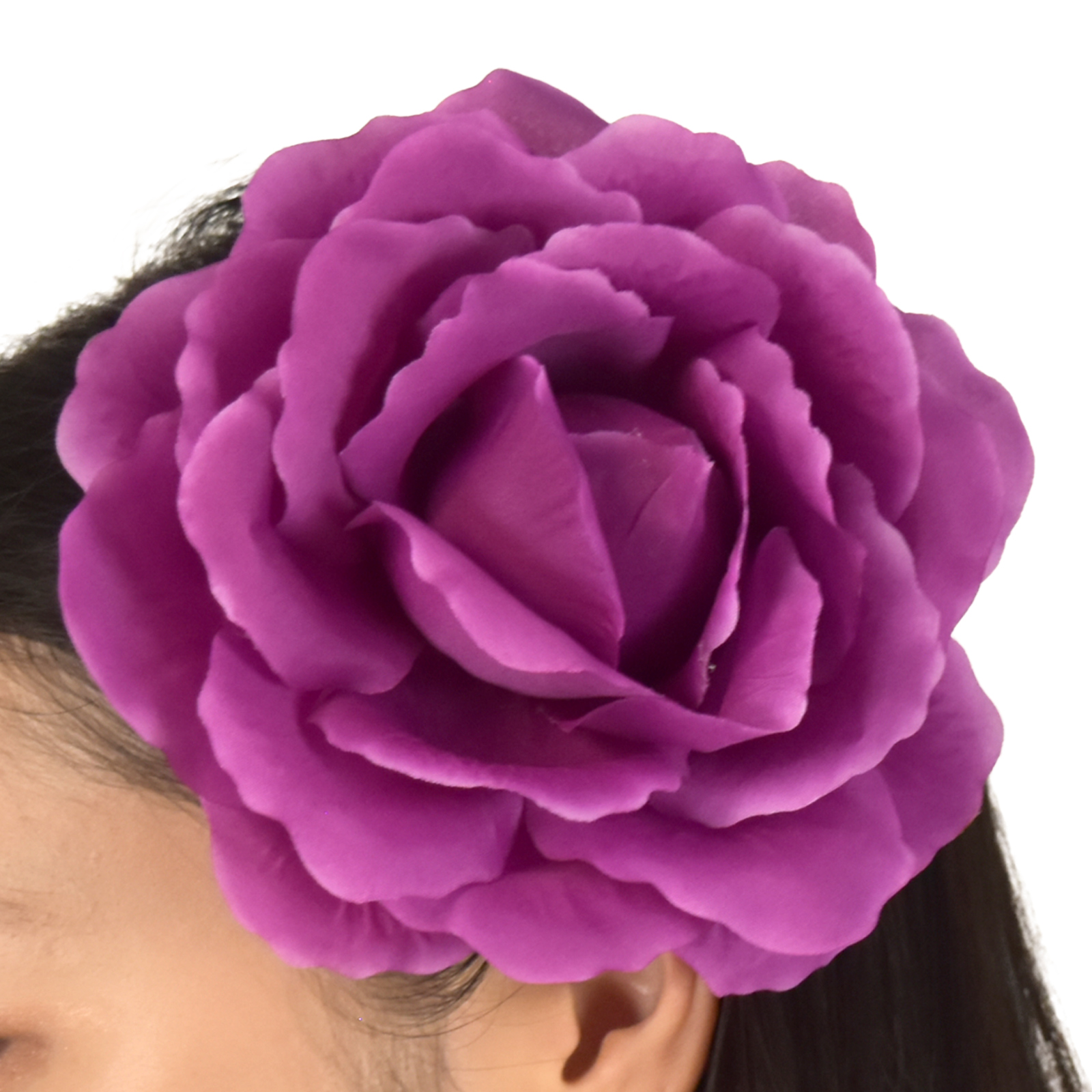 フラダンス衣装 ヘアクリップ 髪飾り フラダンス 薔薇 大きい