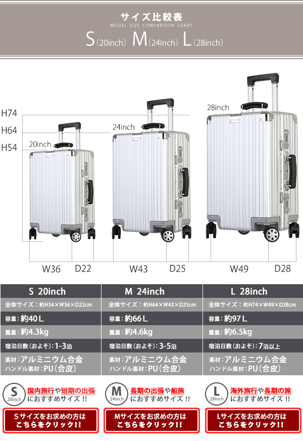 スーツケース 旅行用品 キャリーケース キャリーバッグ Vangather 61 L 5 7泊 アルミ付属 Lサイズ アルミ付属 全4色 Tsaロック搭載 28インチ 5 7泊 4輪キャスター 61 L ハナイズムジャパン