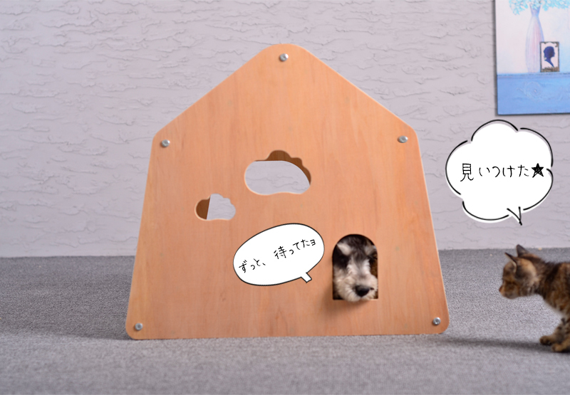 【送料無料】ペット用 家 DH-7 Lサイズ ハウス  小屋 ゲージ 犬 猫 小型犬 木製 綿 窓あり 犬小屋 ドッグハウス 子犬 中型犬