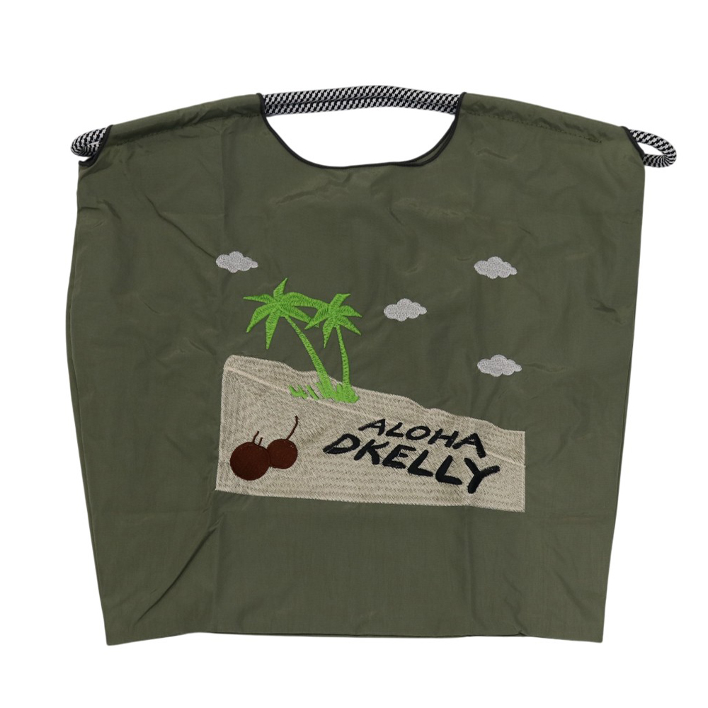 【新色】刺繍 エコバッグ トートバッグ 折りたたみ 肩掛け 巾着 生活防水 コンパクト 軽量 おしゃれ ショッピングバッグ マイバッグ お買い物 レジ袋【ecobag】 |  | 06