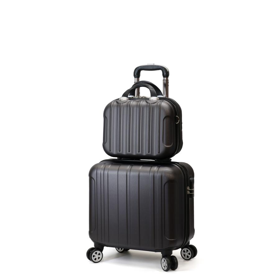 ミニトランク付き スーツケース SSサイズ 機内持ち込み 軽量 キャリーケース 小型 修学 ビジネス 出張 Transporter 正規品【TK17/TK14-SSサイズSET】【e-do】 | Transporter | 14