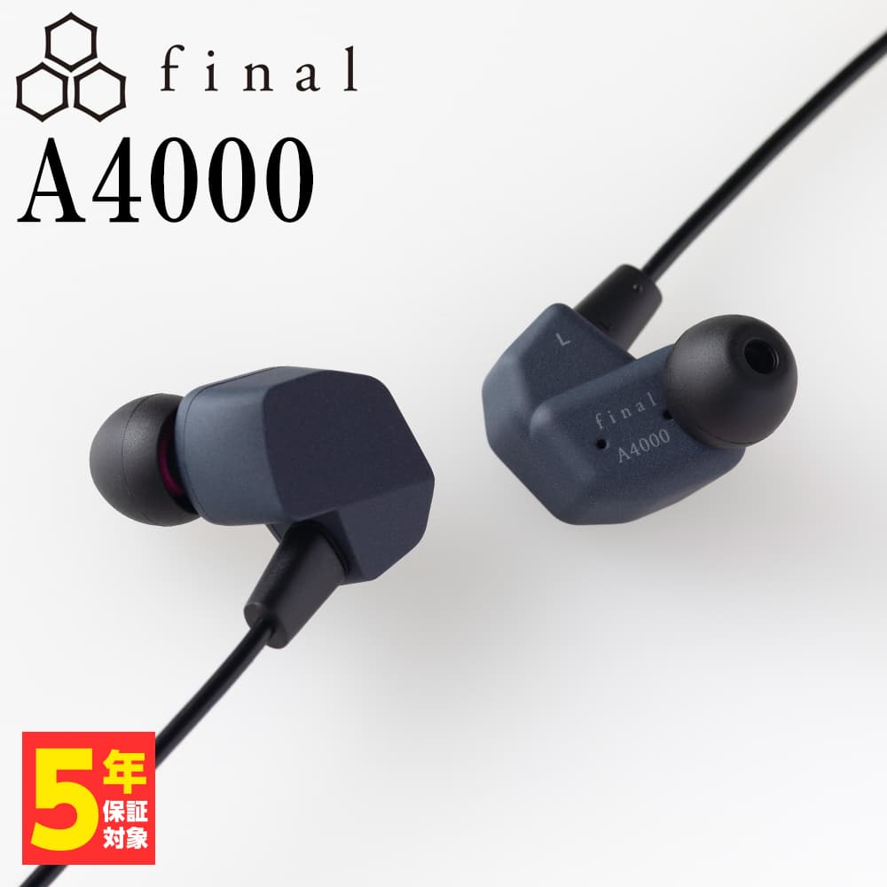 final A4000 ファイナル 有線イヤホン カナル型 耳掛け型 シュア掛け リケーブル対応 2Pin (送料無料)