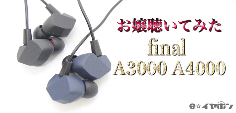 final A3000 ファイナル 有線イヤホン カナル型 耳掛け型 シュア掛け 