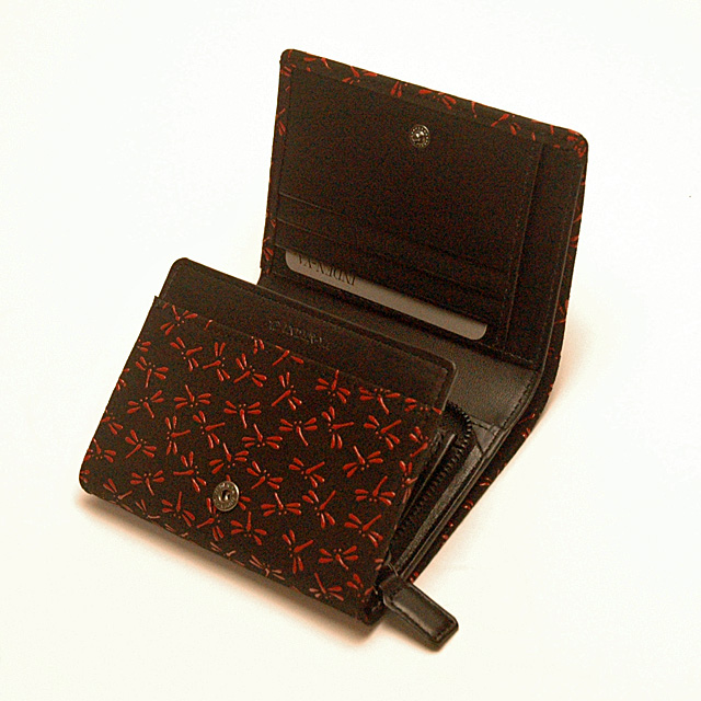 印傳屋（INDEN-YA） 印伝財布 二つ折り レディース 財布 L字ファスナー