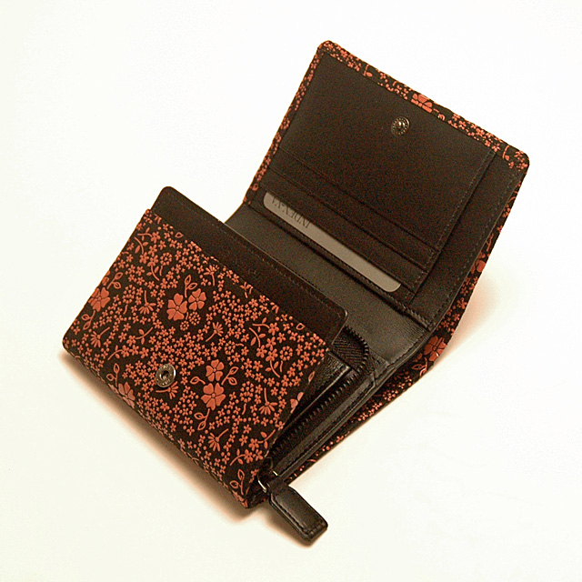印傳屋（INDEN-YA） 印伝財布 二つ折り レディース 財布 L字ファスナー