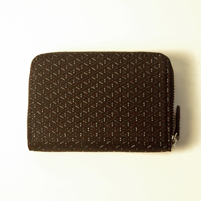 印傳屋（INDEN-YA） 印伝 小銭入れ コインケース ラウンド 財布 鹿革