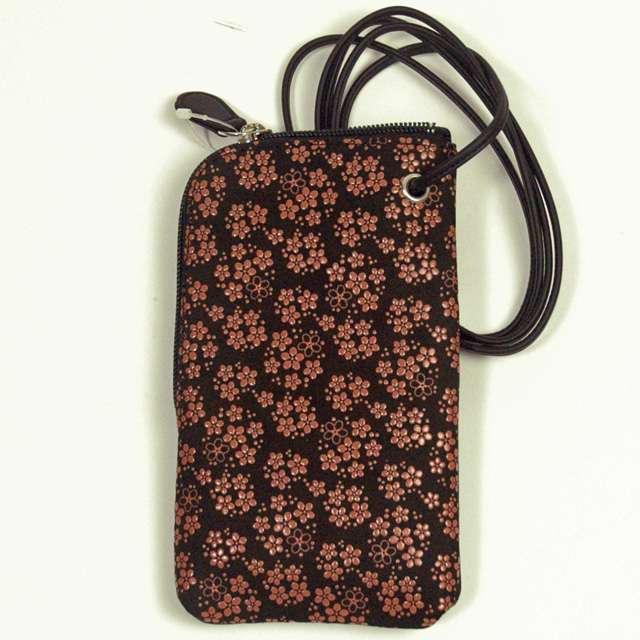 印傳屋（INDEN-YA） 印伝 スマホケース ミニポシェット ショルダー お