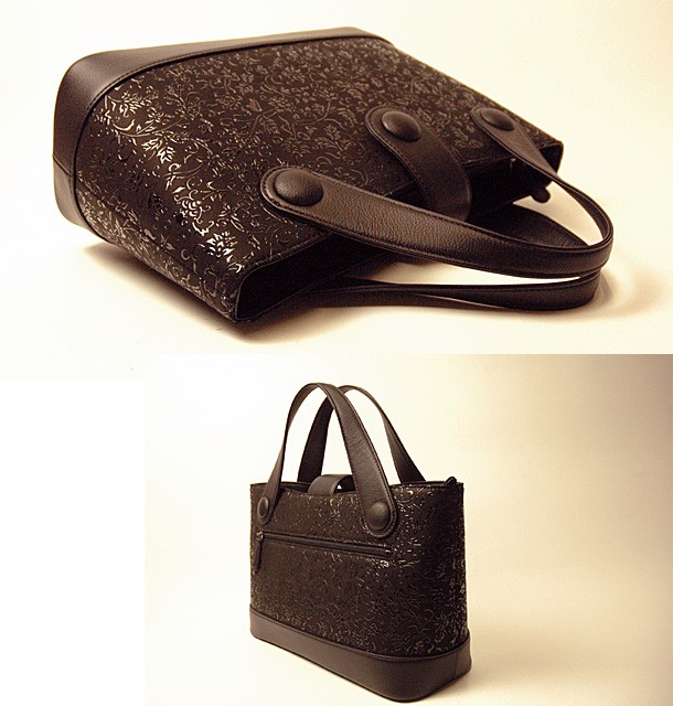 【未使用級】印傳屋　ハンドバッグ　手提げ　甲州印伝　上原勇七　和装　鹿革　あずき 未使用級】印傳屋 ハンドバッグ 手提げ 甲州印伝 上原勇七 和装 鹿革