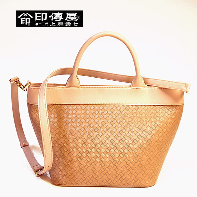 【超美品】印傳屋 PRIDEN プライデン 手提げバッグ 黒×ベージュ 鹿革 漆 印傳屋（INDEN-YA） 印伝 手提げ トート バッグ ブラック グレー