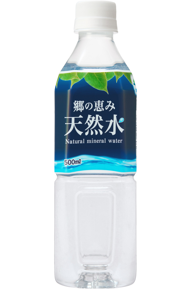 ミネラルウォーター ミツウロコビバレッジ 郷の恵み天然水 500mlペット 1ケース 24本入り 割り材 天然水 包装不可 他商品と同梱不可