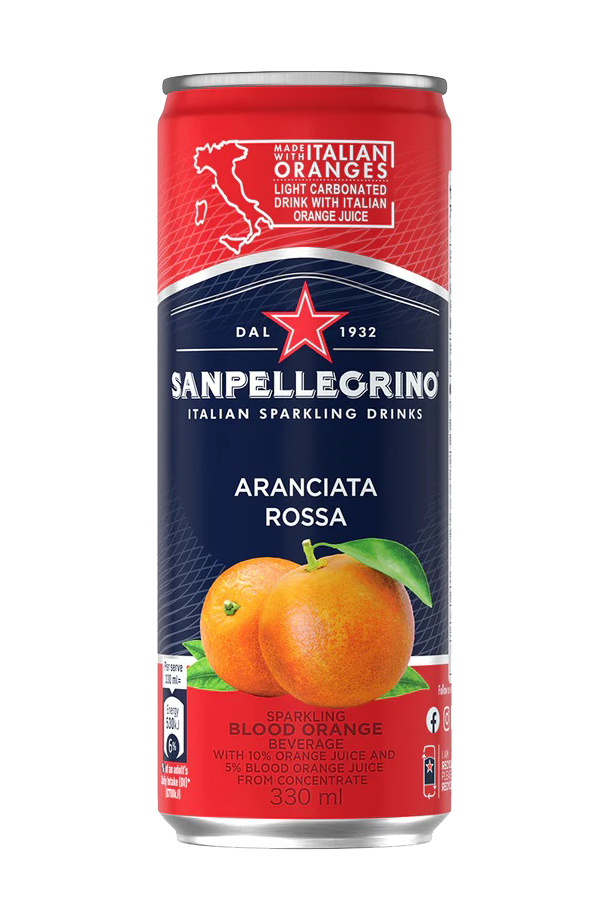 ジュース サンペレグリノ イタリアン スパークリングドリンク アランチャータ ロッサ（ブラッド オレンジ） 缶 330ml 24本 1ケース 割り材  包装不可
