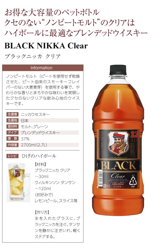 ブラックニッカクリア ハイボール 作り方