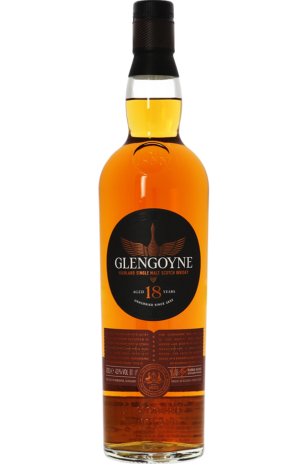 ウイスキー グレンゴイン 18年 ハイランド シングル モルト スコッチ ウイスキー 43度 箱付 700ml 包装不可 洋酒 6本まで1梱包
