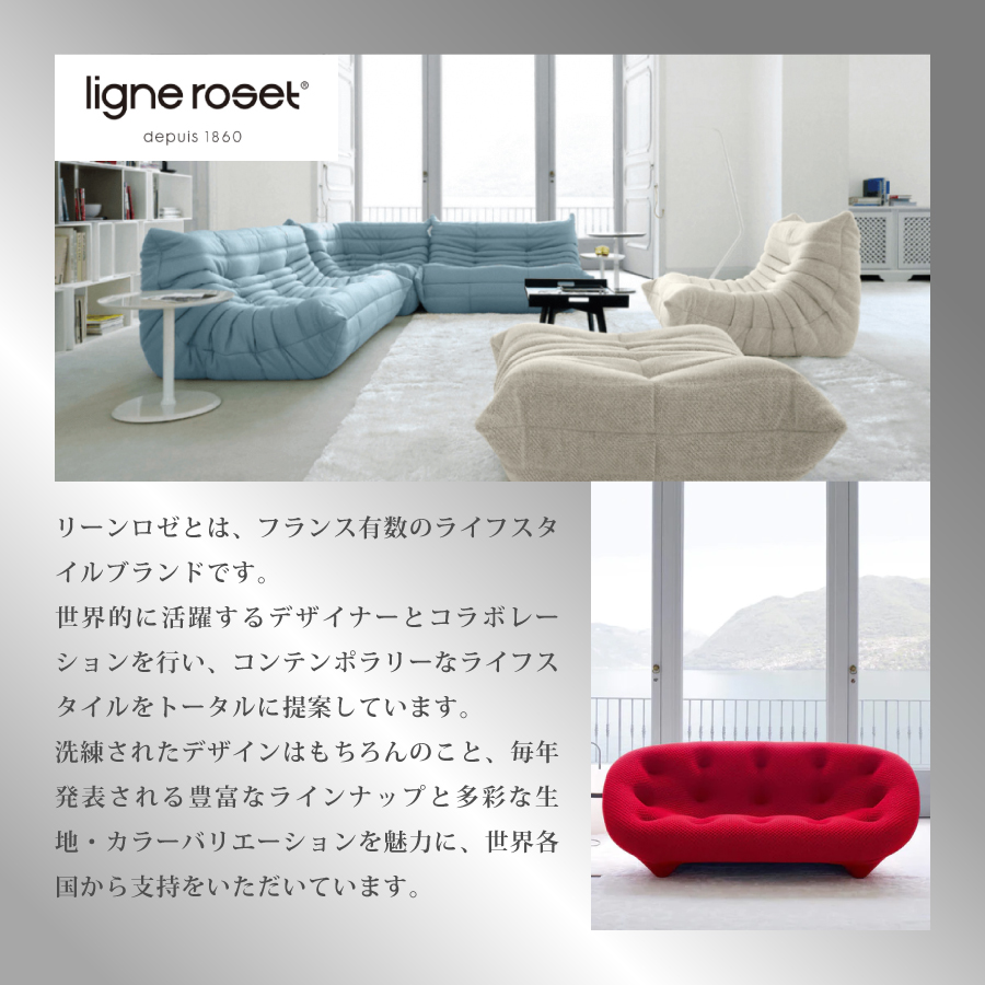 ソファ 2人掛け プルム 2Pプチ リーンロゼ おしゃれ デザイナーズ モダン ロゼプルム ploum ligneroset デザイナーズ  スタイリッシュ フロアソファ