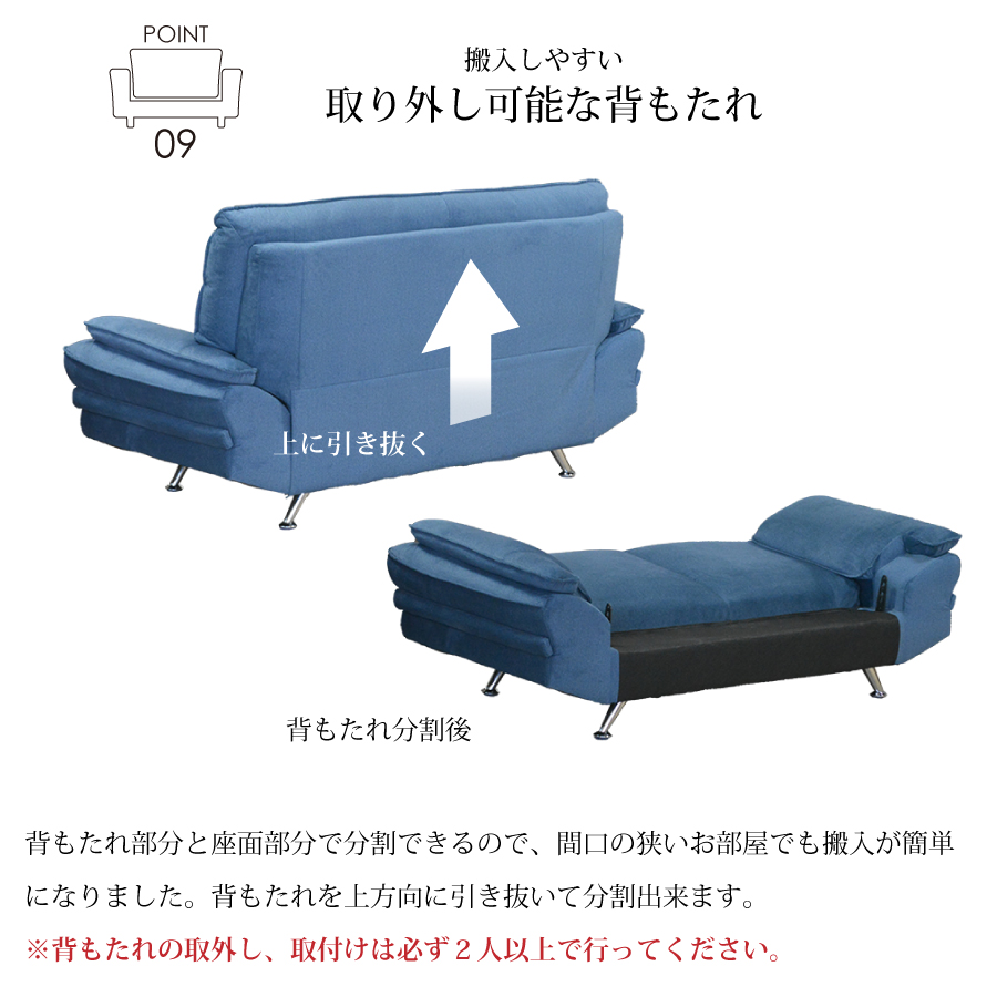 レビューでクーポン進呈】ソファ 2人掛け タルガ2 幅200cm 布張り 2P