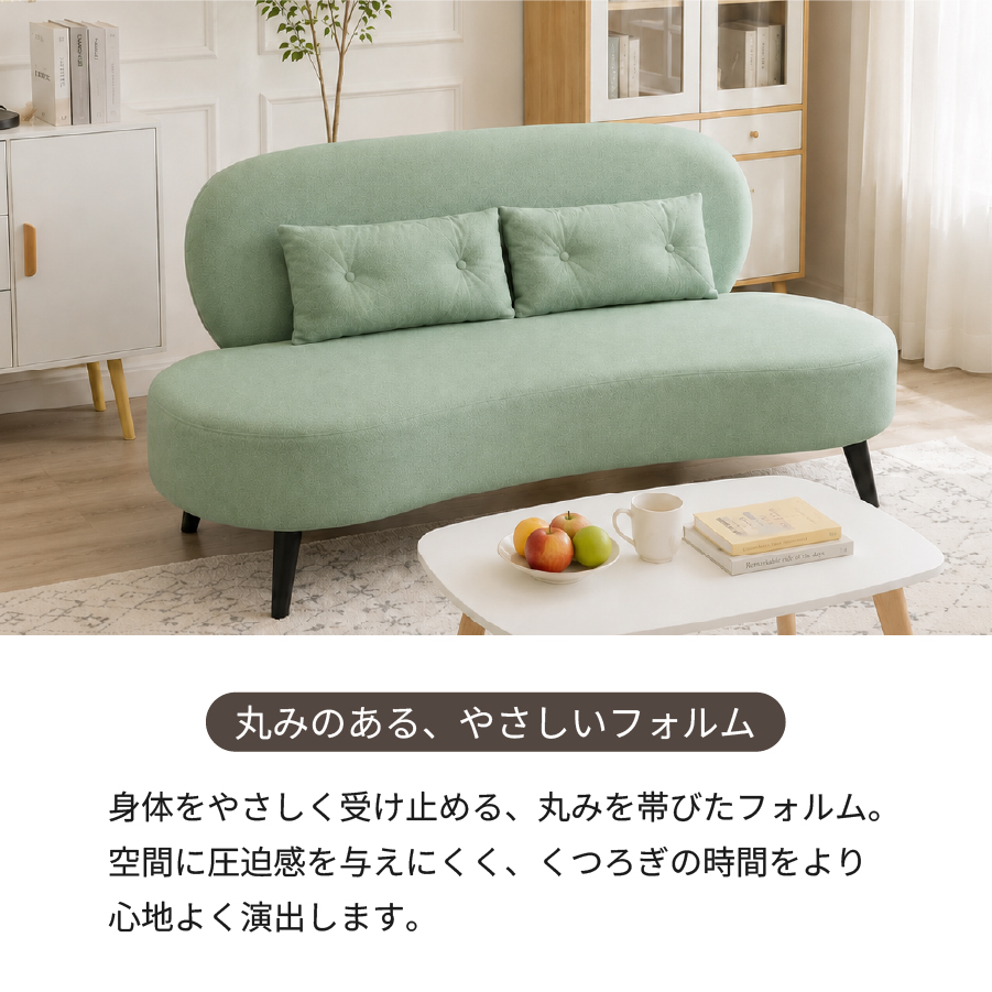 ワイド２人掛けソファ　ベルーガ_1