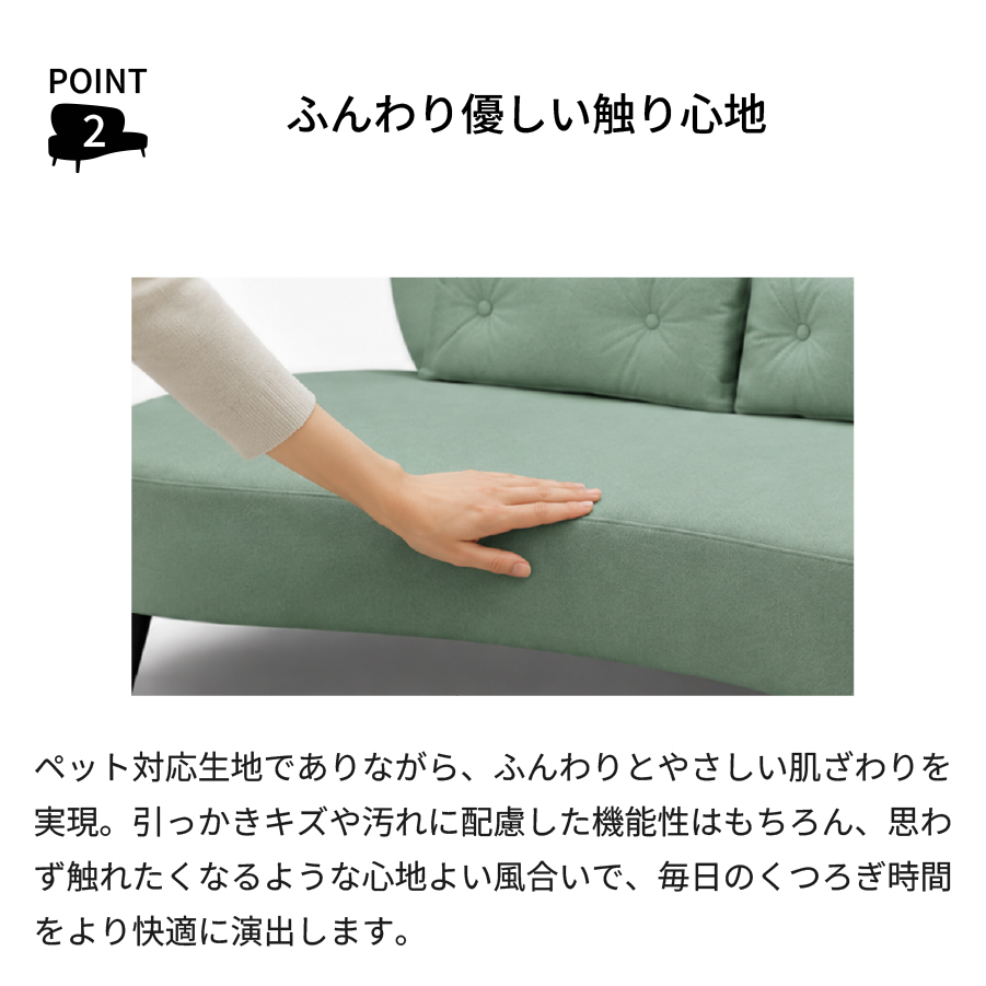 ワイド２人掛けソファ　ベルーガ_3