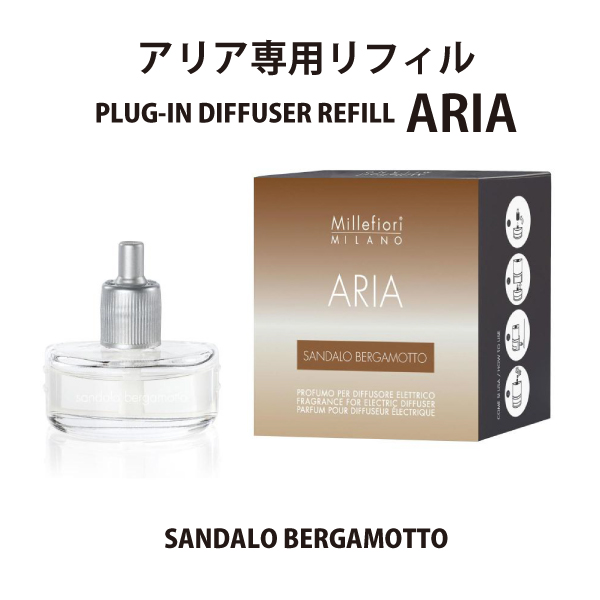 フレグランスリキッド Millefiori ARIA 14RASB アリア専用リフィル 詰替 サンダルベルガモット