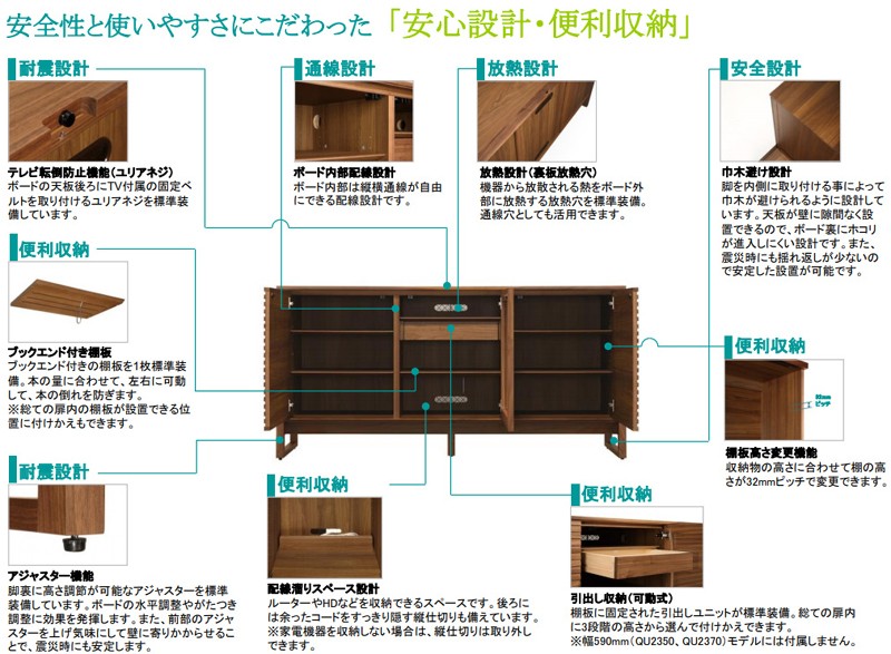 カリモク家具 カリモク QU5850 QU5870 160サイズ サイドボード