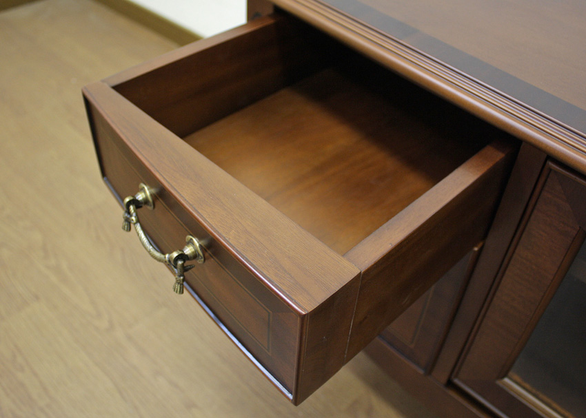 東海家具ベネチア 象嵌テレビ台 プラズマ対応テレビ台 ダークブラウン